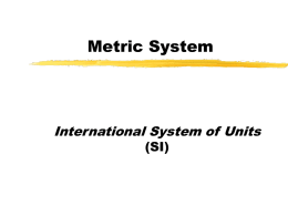 Metric System - Potosi School District