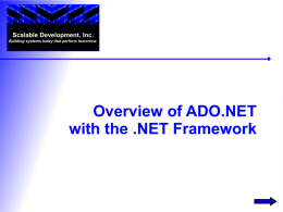Overview of ADO.NET Whidbey