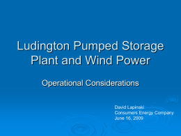 Ludington Pumped Storage Plant and Wind Power