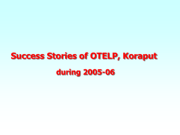 Success stories Koraput