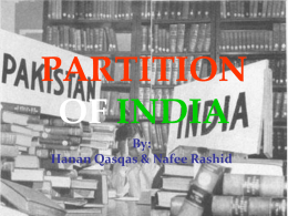 PARTITION OF INDIA - partitionofindia / FrontPage