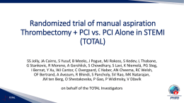 Randomized trial of manual aspiration Thrombectomy + PCI