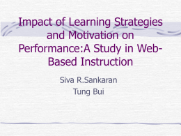 Impact of Learning Strategies and Motivation on