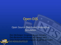 Open-DIS - SourceForge
