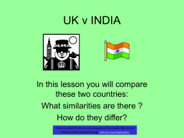 UK Vs INDIA - Staffordshire Learning Net