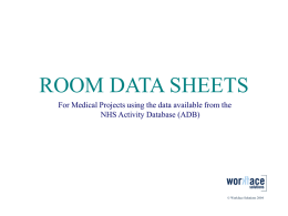 Room Data Sheets - Medical Projects