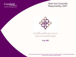 Presentation Template Sample - Cranfield School of Management