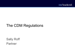 The CDM Regulations