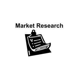 Lecture 5 Market Research - Mullard Space Science Laboratory