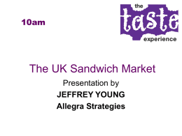 The UK Sandwich Market - Arredamento bar | professionale