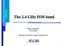 The 2.4 GHz ISM band