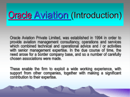 Oracle Aviation (Introduction)