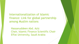 Internationalization of Islamic finance: Link for global