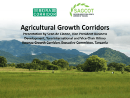 The Southern Agricultural Growth Corridor of Tanzania