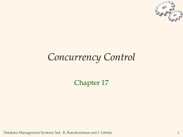 Concurrency Control - National Cheng Kung University