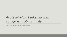 Acute Myeloid Leukemia & Related Precursor Neoplasms