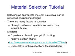 Material Selection - Pennsylvania State University