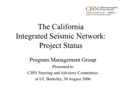 The California Integrated Seismic Network