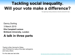 Tackling Social Inequality. Will your vote make a difference?