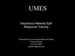 Crisis Prevention - Chemical Spills training (PowerPoint)