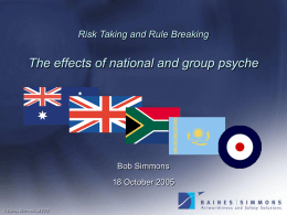 Risk taking - RAeS Human Factors Group | the academic