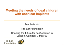 Sue Archbold - Frank Barnes School for Deaf Children
