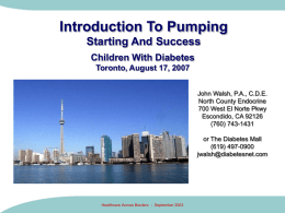PowerPoint Presentation - Starting on an Insulin Pump