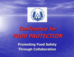 1996 Conference for Food Protection Update