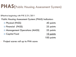 PHAS(Public Housing Assessment System) - PSWRC