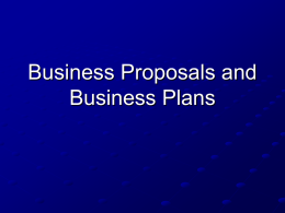 What is a Business Proposal