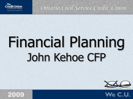 John Kehoe CFP Ontario Civil Service Credit Union