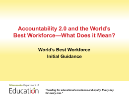 Accountability 2.0 and the World's Best Workforce -