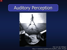 Auditory Perception P1
