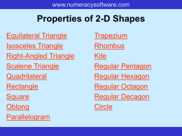 Prperties of 2-D Shapes