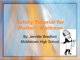 Safety Tutorial for Waiter / Waitress