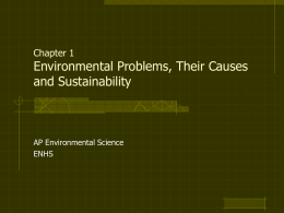 Chapter 1 Environmental Problems, Their Causes and