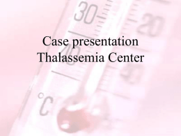 Case presentation - Thalassemia Dubai