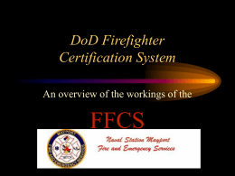 DoD Firefighter Certification System