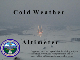 Cold WX & Altimeters - Fechter Pilot Service