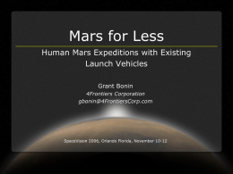 Reaching Mars for Less - 4Frontiers Corporation