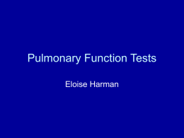 Pulmonary Function Tests - Kashan University of Medical