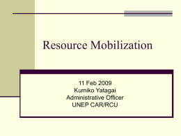 Resource Mobilization - The Caribbean Environment Programme