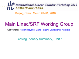 Main Linac Working Group