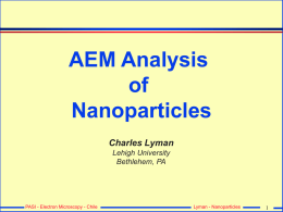 AEM Analysis of Nanoparticles