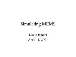 Simulating MEMS - Courant Institute of Mathematical Sciences