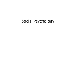 Social Psychology Chapter 15