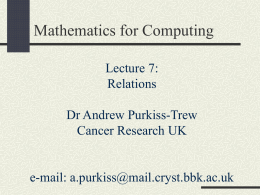 Mathematics for Computing - Birkbeck, University of London