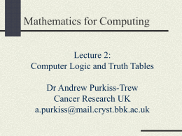 Mathematics for Computing - Birkbeck, University of London