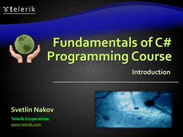 Fundamentals of C# Programming