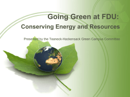 Going Green at FDU: